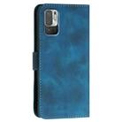 For Redmi Note 10 JE Version YX0080 Grid Butterfly Embossed Pattern Leather Phone Case with Lanyard(Dark Blue) - 3