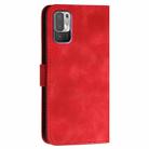 For Redmi Note 10 JE Version YX0080 Grid Butterfly Embossed Pattern Flip Leather Phone Case with Lanyard(Red) - 3