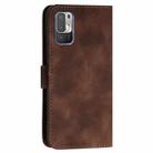 For Redmi Note 10 JE Version YX0080 Grid Butterfly Embossed Pattern Flip Leather Phone Case with Lanyard(Coffee) - 3