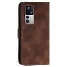 For Redmi K50 Ultra YX0080 Grid Butterfly Embossed Pattern Flip Leather Phone Case with Lanyard(Coffee) - 3