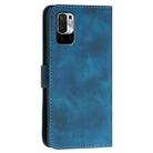 For Redmi Note 10 5G YX0080 Grid Butterfly Embossed Pattern Flip Leather Phone Case with Lanyard(Dark Blue) - 3