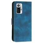 For Redmi Note 10 Pro Max YX0080 Grid Butterfly Embossed Pattern Leather Phone Case with Lanyard(Dark Blue) - 3