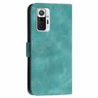 For Redmi Note 10 Pro Max YX0080 Grid Butterfly Embossed Pattern Flip Leather Phone Case with Lanyard(Light Blue) - 3