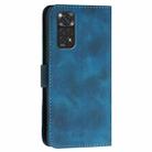 For Redmi Note 11 4G Global YX0080 Grid Butterfly Embossed Pattern Leather Phone Case with Lanyard(Dark Blue) - 3