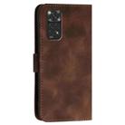 For Redmi Note 11 4G Global YX0080 Grid Butterfly Embossed Pattern Flip Leather Phone Case with Lanyard(Coffee) - 3