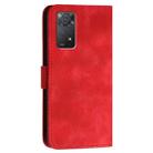 For Redmi Note 11 Pro 4G Global YX0080 Grid Butterfly Embossed Pattern Flip Leather Phone Case with Lanyard(Red) - 3