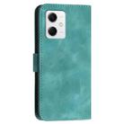 For Redmi Note 12 5G YX0080 Grid Butterfly Embossed Pattern Flip Leather Phone Case with Lanyard(Light Blue) - 3