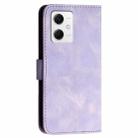 For Redmi Note 12 5G YX0080 Grid Butterfly Embossed Pattern Flip Leather Phone Case with Lanyard(Light Purple) - 3