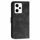 For Redmi Note 12 Pro YX0080 Grid Butterfly Embossed Pattern Flip Leather Phone Case with Lanyard(Black) - 3