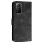 For Redmi Note 12s YX0080 Grid Butterfly Embossed Pattern Leather Phone Case with Lanyard(Black) - 3
