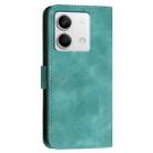 For Redmi Note 13 5G YX0080 Grid Butterfly Embossed Pattern Flip Leather Phone Case with Lanyard(Light Blue) - 3