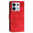 For Redmi Note 13 Pro 5G YX0080 Grid Butterfly Embossed Pattern Flip Leather Phone Case with Lanyard(Red) - 3