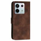 For Redmi Note 13 Pro 5G YX0080 Grid Butterfly Embossed Pattern Flip Leather Phone Case with Lanyard(Coffee) - 3