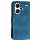 For Redmi Note 13 Pro+ YX0080 Grid Butterfly Embossed Pattern Flip Leather Phone Case with Lanyard(Dark Blue) - 3