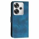 For Redmi Turbo 3 YX0080 Grid Butterfly Embossed Pattern Flip Leather Phone Case with Lanyard(Dark Blue) - 3