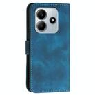 For Redmi Note 14 5G YX0080 Grid Butterfly Embossed Pattern Flip Leather Phone Case with Lanyard(Dark Blue) - 3