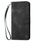 For Redmi Note 14 5G YX0080 Grid Butterfly Embossed Pattern Flip Leather Phone Case with Lanyard(Black) - 2