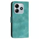 For Redmi Note 14 5G YX0080 Grid Butterfly Embossed Pattern Flip Leather Phone Case with Lanyard(Light Blue) - 3