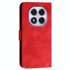 For Redmi Note 14 Pro 5G YX0080 Grid Butterfly Embossed Pattern Leather Phone Case with Lanyard(Red) - 3