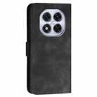 For Redmi Note 14 Pro 5G YX0080 Grid Butterfly Embossed Pattern Leather Phone Case with Lanyard(Black) - 3