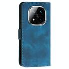For Redmi Note 14 Pro+ 5G YX0080 Grid Butterfly Embossed Pattern Leather Phone Case with Lanyard(Dark Blue) - 3