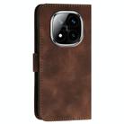 For Redmi Note 14 Pro+ 5G YX0080 Grid Butterfly Embossed Pattern Leather Phone Case with Lanyard(Coffee) - 3