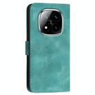 For Redmi Note 14 Pro+ 5G YX0080 Grid Butterfly Embossed Pattern Leather Phone Case with Lanyard(Light Blue) - 3