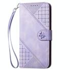 For Redmi Note 14 Pro+ 5G YX0080 Grid Butterfly Embossed Pattern Leather Phone Case with Lanyard(Light Purple) - 2