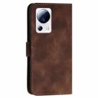For Xiaomi Civi 2 YX0080 Grid Butterfly Embossed Pattern Flip Leather Phone Case with Lanyard(Coffee) - 3