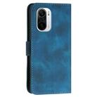 For Xiaomi Poco F3 YX0080 Grid Butterfly Embossed Pattern Flip Leather Phone Case with Lanyard(Dark Blue) - 3