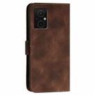 For Xiaomi Poco M5 YX0080 Grid Butterfly Embossed Pattern Flip Leather Phone Case with Lanyard(Coffee) - 3