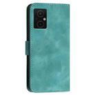 For Xiaomi Poco M5 YX0080 Grid Butterfly Embossed Pattern Flip Leather Phone Case with Lanyard(Light Blue) - 3