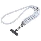 Solid Color Adjustable Mobile Phone Anti-lost Long Lanyard(Grey) - 1