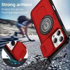 For iPhone 16 Pro Max Sliding Camshield TPU Hybrid PC Magnetic Holder Phone Case(Red) - 2