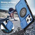 For iPhone 16 Pro Max Sliding Camshield TPU Hybrid PC Magnetic Holder Phone Case(Sky Blue) - 2