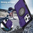 For iPhone 16 Pro Max Sliding Camshield TPU Hybrid PC Magnetic Holder Phone Case(Purple) - 2