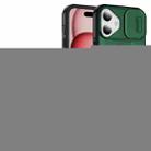 For iPhone 16 Plus Sliding Camshield TPU Hybrid PC Magnetic Holder Phone Case(Dark Green) - 1