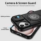 For iPhone 16 Plus Sliding Camshield TPU Hybrid PC Magnetic Holder Phone Case(Black) - 3