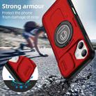 For iPhone 16 Plus Sliding Camshield TPU Hybrid PC Magnetic Holder Phone Case(Red) - 2