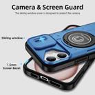 For iPhone 16 Plus Sliding Camshield TPU Hybrid PC Magnetic Holder Phone Case(Sky Blue) - 3