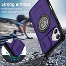 For iPhone 16 Plus Sliding Camshield TPU Hybrid PC Magnetic Holder Phone Case(Purple) - 2