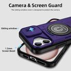 For iPhone 16 Plus Sliding Camshield TPU Hybrid PC Magnetic Holder Phone Case(Purple) - 3