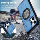 For iPhone 15 Pro Max Sliding Camshield TPU Hybrid PC Magnetic Holder Phone Case(Sky Blue) - 2