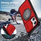 For iPhone 15 Pro Sliding Camshield TPU Hybrid PC Magnetic Holder Phone Case(Red) - 2