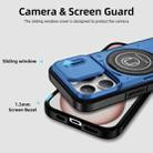 For iPhone 15 Pro Sliding Camshield TPU Hybrid PC Magnetic Holder Phone Case(Sky Blue) - 3