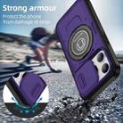 For iPhone 15 Pro Sliding Camshield TPU Hybrid PC Magnetic Holder Phone Case(Purple) - 2