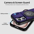 For iPhone 15 Pro Sliding Camshield TPU Hybrid PC Magnetic Holder Phone Case(Purple) - 3