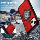 For iPhone 15 Sliding Camshield TPU Hybrid PC Magnetic Holder Phone Case(Red) - 2