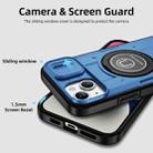 For iPhone 14 Plus Sliding Camshield TPU Hybrid PC Magnetic Holder Phone Case(Sky Blue) - 3