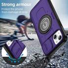 For iPhone 14 Plus Sliding Camshield TPU Hybrid PC Magnetic Holder Phone Case(Purple) - 2